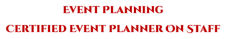 Event Planning Certified Event Planner On Staff